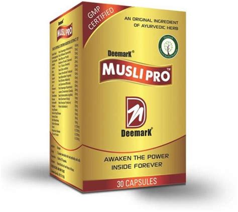 DEEMARK Musli Pro (Pack of 1, 30 Capsules) Price in India - Buy DEEMARK ...