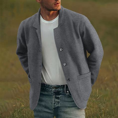 Ahabrexf Mens Jackets Casual Men's Casual Jacket Men's Fashion Casual ...