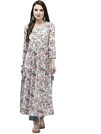 Buy ishin Women's Pure Cotton White Embroidered Straight Kurta suit set ...