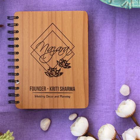 Logo Engraved Personalized Wood Diary |Customised Corporate Diary Gift ...