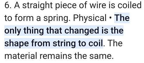 A straight piece of wire is coiled to form a spring. - Brainly.in