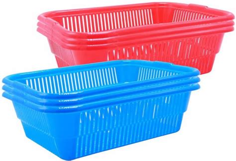 Wonder Plastic Prime Natasha 1013 Multipurpose Basket, Set of 6 Pc, 4 ...