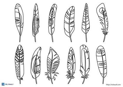 81 Free printable feather templates (PDF) - ESL Vault