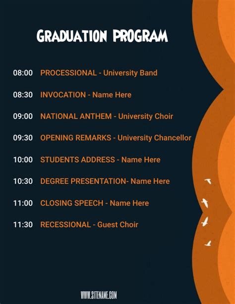 Image result for Graduation Programme Template