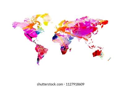 Colorful World Map Vector 的图像结果