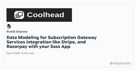 Data Modeling for Subscription Gateway Services integration like Stripe ...