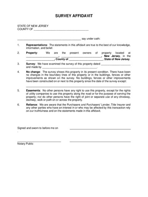 Fillable Online SURVEY AFFIDAVIT Fax Email Print - pdfFiller