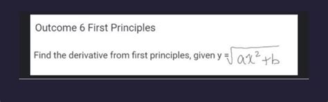 Image result for Derive From First Principles RootX