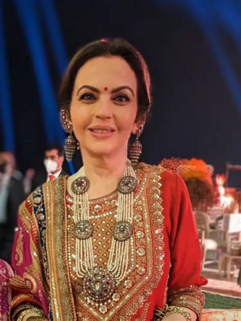Nita Ambani styled vibrant kurta set with rani haar for Radhika's mehendi