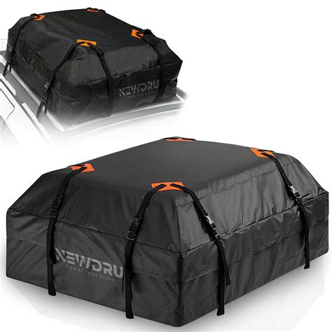 NEWDRU RoofSpace Pro – 425L Waterproof Car Roof Carrier Bag with 8 Straps
