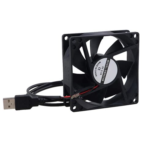 Black 5V USB Power Silent Computer Cooling Fan for Computer Case CPU ...