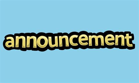 ANNOUNCEMENT writing vector design on a blue background 13700403 Vector Art at Vecteezy
