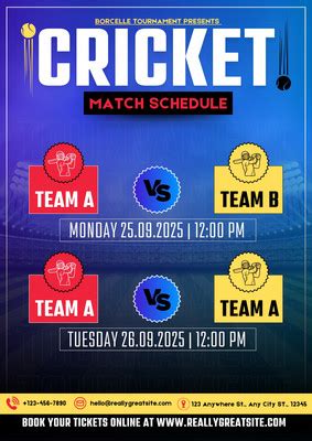 Free Customizable Cricket Tournament Poster Templates | Canva