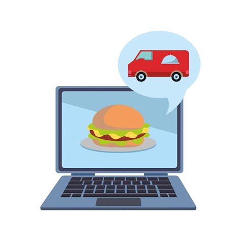 Encomenda e entrega de comida online | Vetor Premium