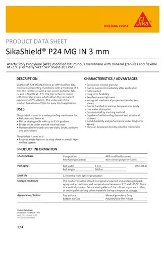 Membrane Waterproofing - Sikashield P24 Mg Manufacturer from Nagpur
