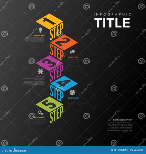 Infogrpahic Stairs Steps Diagram Template Cartoon Vector | CartoonDealer.com #220927521
