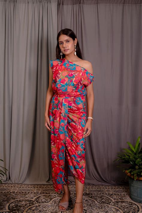 Multi coloured Skirt Co-ord Set – Siva