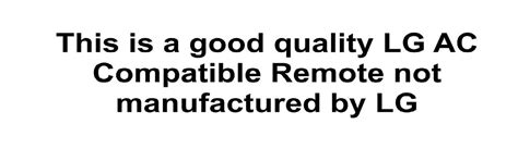 Compatible LG Split AC Remote – Universal Replacement Remote Control ...