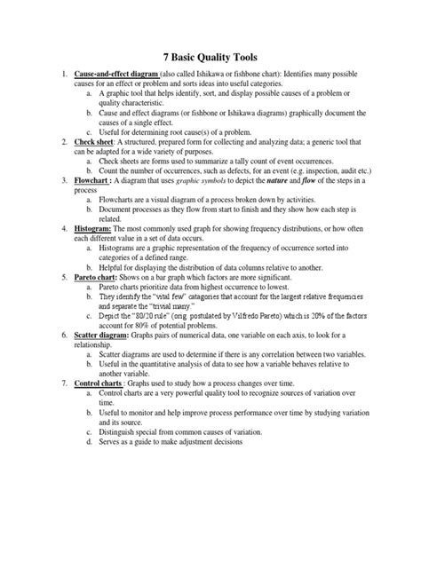 Image result for Basic Quality Tools