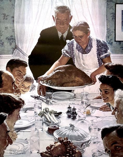 Freedom From Want - Norman Rockwell - Rare Art Print From the Four ...