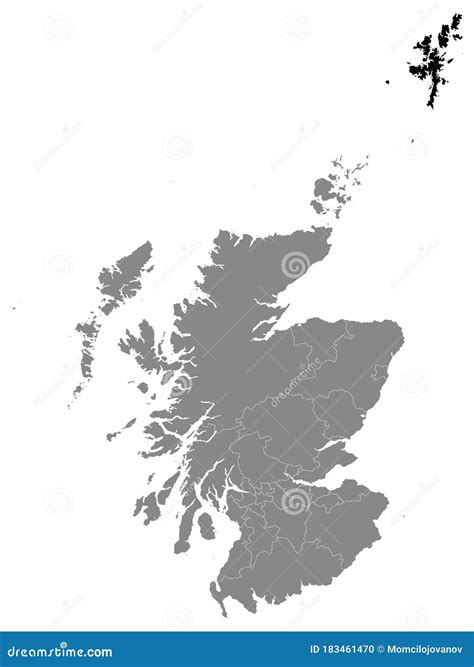 Location Map of Shetland Islands Council Area Stock Vector ...