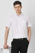 Buy Men White Regular Fit Half Sleeves Formal Shirt Online - 39857349 ...