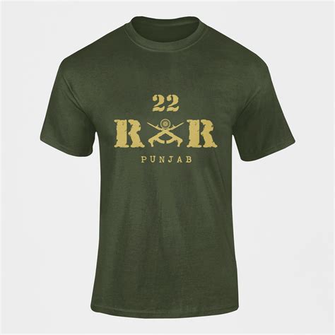 Men's Army T-shirt |Rashtriya Rifles |22 RR Punjab – Olive Planet