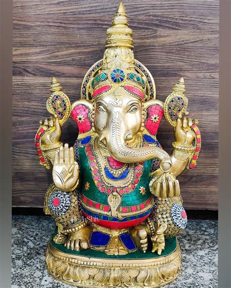 Ganesha brass idol 20 inch – Budhshiv.com