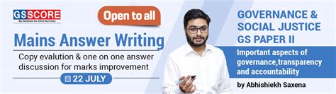 Governance & Social Justice GS Paper II (Important Aspects of ...