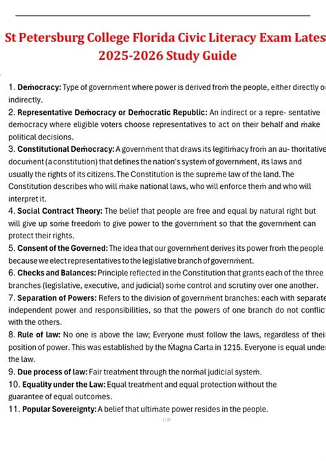 Package deal for Florida Civics Literacy Actual Exam Questions and ...