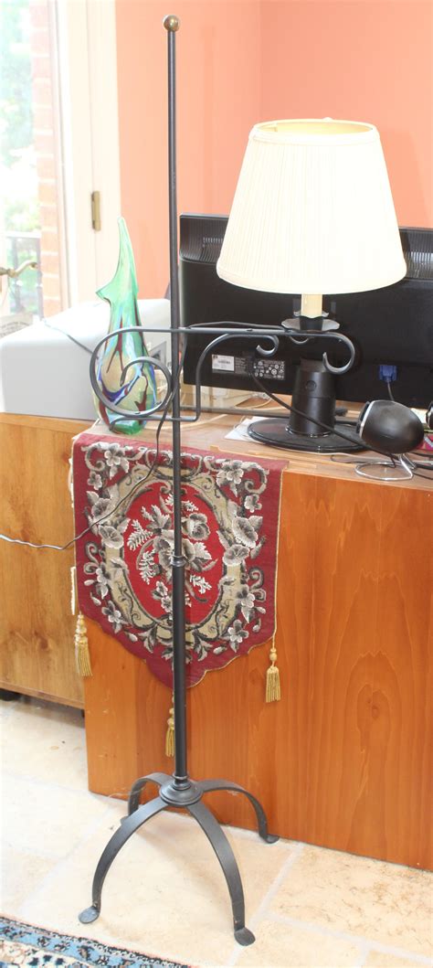 Lot - Metal Candlestick Floor Lamp
