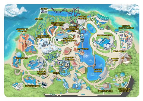 Seaworld Printable Map