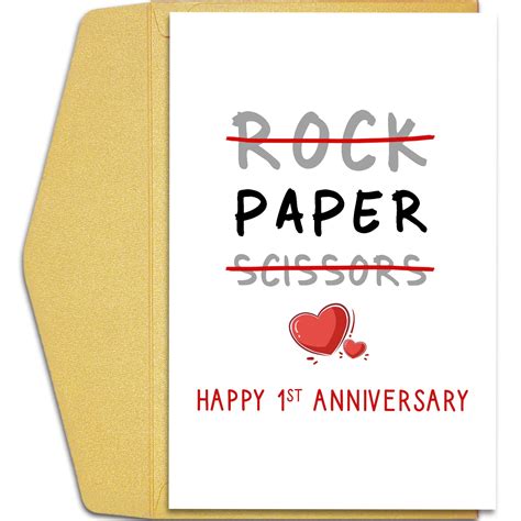 Buy QilijiHappy 1st Anniversary Card, Funny 1 Year Wedding Anniversary ...
