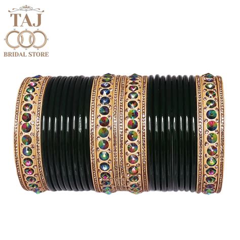 New Design Lac Bangles with Best Stone Work (Pack of 28) – Taj Bridal Store