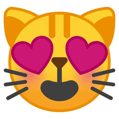 Smiling cat face with heart eyes Icon | Noto Emoji Smiley Iconpack | Google