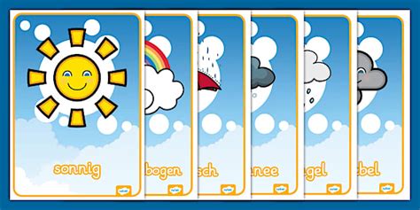 DaZ: Wetter - Wort- und Bildkarten