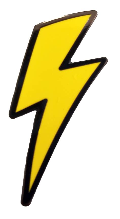 Buy Thunder Bolt and Lightning Bolt Electricity Cartoon Cute 1" Enamel ...