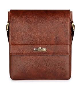 THE CLOWNFISH Synthetic 25 cms Chocolate Messenger Sling Bag : Amazon ...
