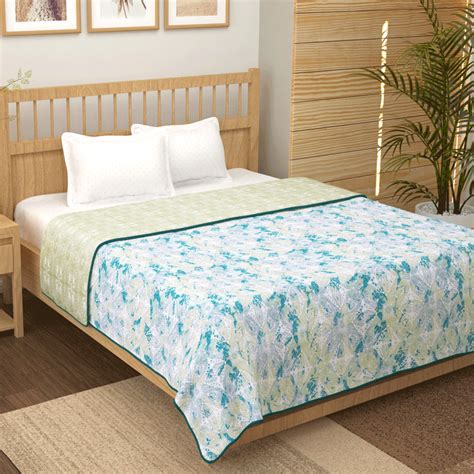 Super Soft Reversible Multi & Cream Motif Cotton Double Dohar ...