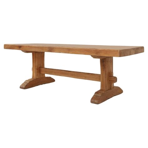 French Rustic Wooden Dining Table, 1950s For Sale at 1stDibs
