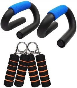 FIT 4 HEAL Combo Of Push Up Bar With Soft Hand Gripper For Men And ...