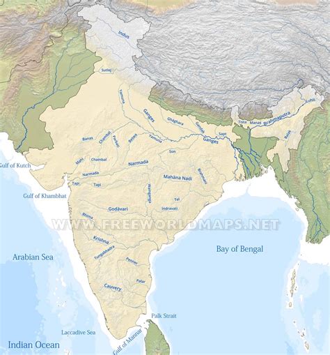Map Of India Rivers