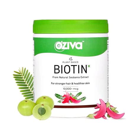 OZiva Plant based Biotin for hair growth - Cureka