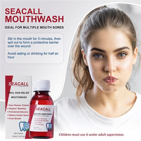Snapklik.com : SEACALL Oral Rinse Mouthwash - Mouth Rinse Help Canker Sores & Gingival Bleeding ...