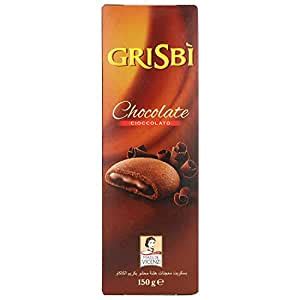 Grisbi Short Pastry Cookies Filled with Chocolate Cream, 150g : Amazon ...