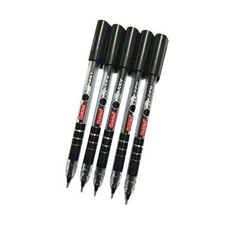 Goldex Klassy Black Ballpoint Pen - Pack of 5 x 10 : Amazon.in: Office ...