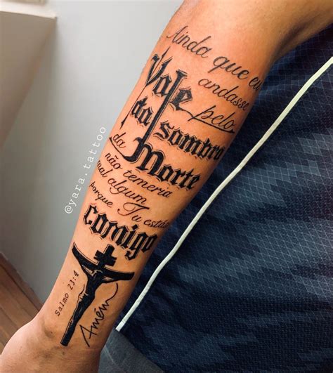 Tatuagem salmo 23:4 | Tatuaje de salmo, Frases para tatuajes, Frases ...