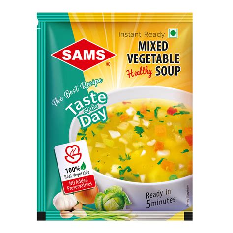 SAMS Instant Ready Soup Variety Pack, Mixed Vegetable, Manchow, Hot ...