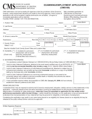 Fillable Online Cms100 Application FormFill Out and Use This PDF Fax ...