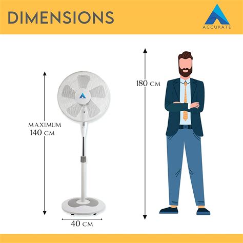 ACCURATE Heavy Duty 5 Blade Pedestal Stand Fan, | Ubuy India